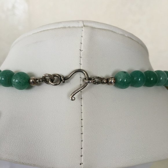 Vintage Agate Semi-Precious Pendant Necklace MINT - Picture 9 of 9